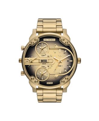 Мужские кварцевые часы Diesel Mr. Daddy Slim с тремя стрелками и датой из нержавеющей стали, 54-миллиметровое золото