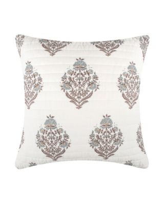 Декоративная стеганая подушка Levtex Kamira, 18 x 18 дюймов, синяя