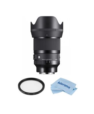 Объектив Sigma 50mm f/1.4 DG DN Art для Sony E в комплекте с УФ-фильтром с многослойным покрытием 72 мм, салфеткой для чистки из микрофибры без цвета