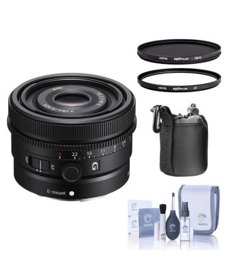 Объектив Sony FE 40mm f/2.5 G для Sony E, в комплекте с комплектом фильтров Hoya 49mm UV+ CPL, набор для чистки, черный