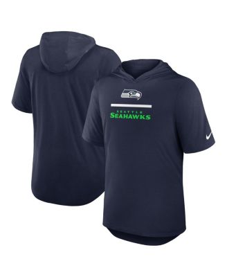 Мужская футболка с капюшоном Nike College Navy Seattle Seahawks Lockup Tri-Blend Hoodie