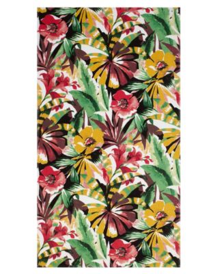 Пляжное полотенце Nicole Miller Aria из хлопка с цветочным рисунком, 68 x 36 дюймов