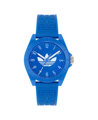 мужские аналоговые часы adidas из синей смолы, 41 мм, синие