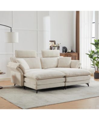 Секционный диван Streamdale Cloud Comfort Sectional Уютный секционный диван с пуфиками для гостиной
