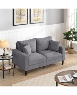 Диван Streamdale Furniture High Resilience 57" Loveseat, современный мягкий диван серого цвета