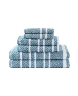 Набор хлопчатобумажных махровых полотенец Nautica Cruise Along синего цвета