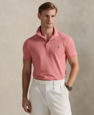 Мужская рубашка поло из эластичной сетки классического кроя Polo Ralph Lauren