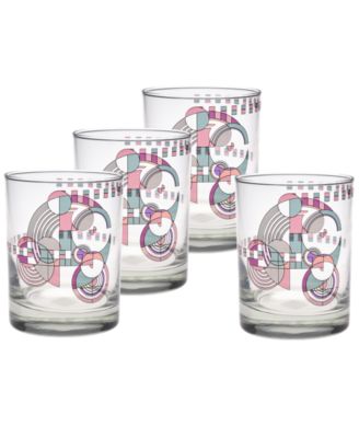 Двойные старомодные бокалы Фрэнка Ллойда Райта Хоффмана, набор из 4 штук