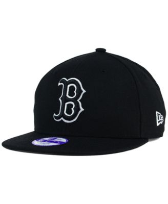 black and white red sox hat