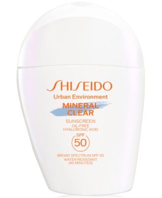 Shiseido Urban Environment Минеральный прозрачный солнцезащитный крем SPF 50, 1 унция, без цвета