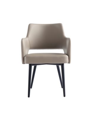 Обеденное кресло Manhattan Comfort Tremont, обитое кожзаменителем, коричнево-бежевое