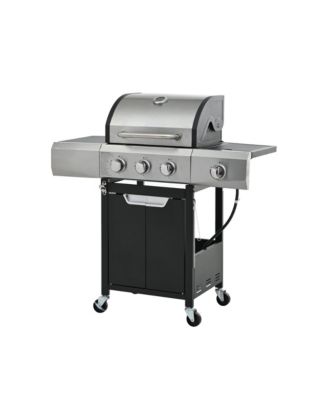 Газовый гриль-барбекю Mondawe с 3 конфорками 40 500 БТЕ из нержавеющей стали с боковой горелкой