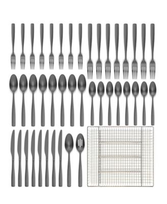Декоративный набор Kaede, 42 шт. Набор столовых приборов с проволочной подставкой, рассчитан на 8 персон.