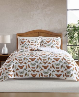 Комплект хлопковых реверсивных одеял Eddie Bauer Wilford Butterfly Cotton из 2 предметов, Твин