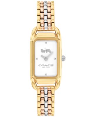 Женские часы COACH's Cadie с трехцветным браслетом из нержавеющей стали, 17,5 мм
