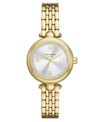 Женские золотые часы Kate Spade New York Gracie Round с тремя стрелками из нержавеющей стали, 32 мм