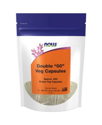 Пустые вегетарианские капсулы Now Foods, 250 капсул для овощей без цвета