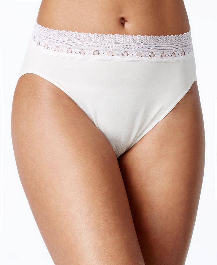 Bali Comfort Revolution Microfiber Lace HighCut Panty Underwear 303J