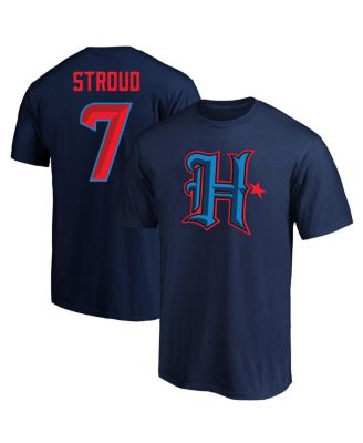 Мужская футболка Fanatics C.J. Stroud Navy Houston Texans Big Tall с именем и номером игрока