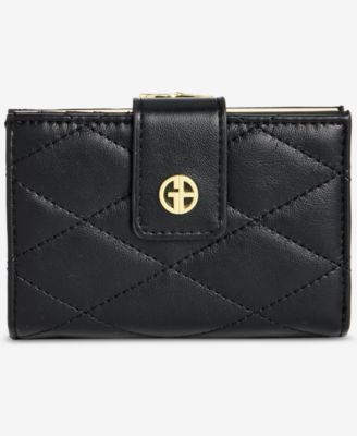 Кошелек-указатель в стеганой рамке от Giani Bernini, эксклюзивный черный цвет Macy's