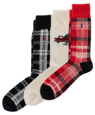 Подарочная коробка с носками Polo Ralph Lauren для мужчин, состоящая из 3-х упаковок, пледов-рубашек-грузовиков