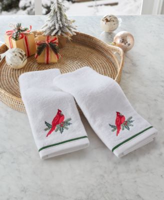 Студия декора Holiday Cardinal из турецкого хлопка, 2 шт. Набор полотенец для рук, 16 x 28 дюймов