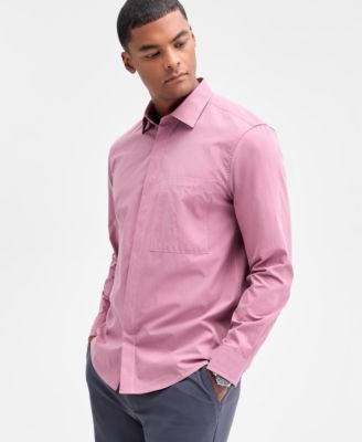 Мужская рубашка Alfani с длинным рукавом и одним карманом спереди на пуговицах, эксклюзивная модель Macy's