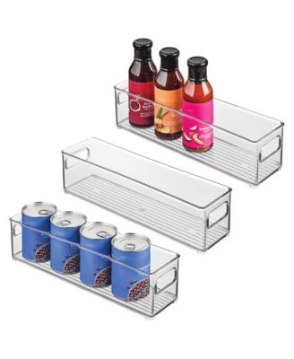 Дизайнерский набор IDesign из 3 пластиковых складных ящиков для холодильника с ручками