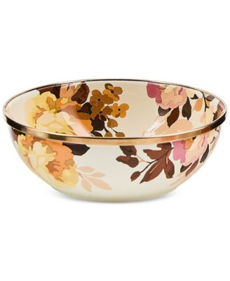 Миска для ежедневного использования MacKenzie-Childs Wild Rose White, 40 унций.