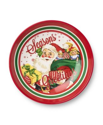 Сертифицированное международное ретро-рождественское сервировочное блюдо Санты