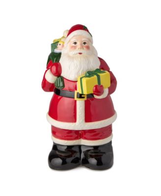 Сертифицированная международная ретро-рождественская трехмерная банка для печенья Santa's в стиле Санта-Клауса