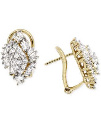 Wrapped in Love Diamond Cluster Earrings (1 ct. t.w.) in 14k Gold ...