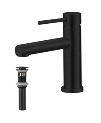 Смеситель для ванной комнаты Greenspring с одним отверстием и одной ручкой, матово-черный