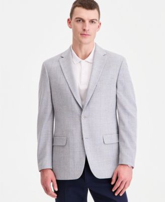 Мужской блейзер с современным рисунком от Tommy Hilfiger серого цвета