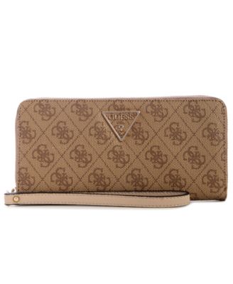 Женский кошелек GUESS Laurel II на молнии коричневого цвета