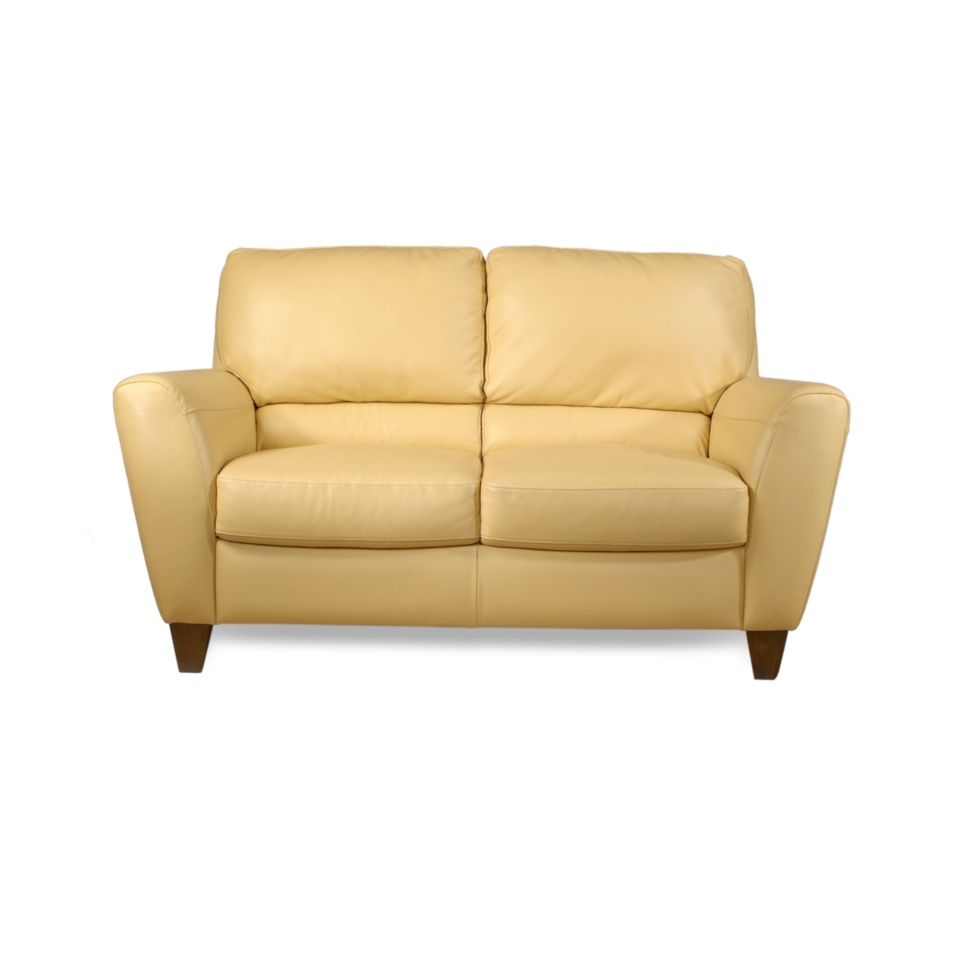 Almafi Leather Loveseat, 63W x 38D x 36H