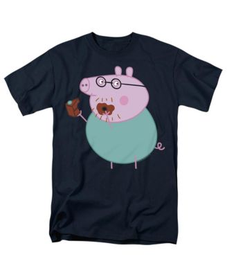 Мужская футболка с животиком свинки Пеппы от Hasbro+ синяя