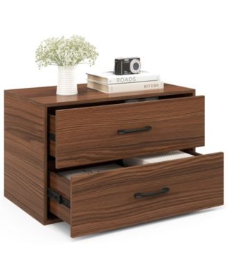 Volenca 1Шт Штабелируемый горизонтальный шкаф для хранения с 2 выдвижными ящиками, комод-комод с ручками