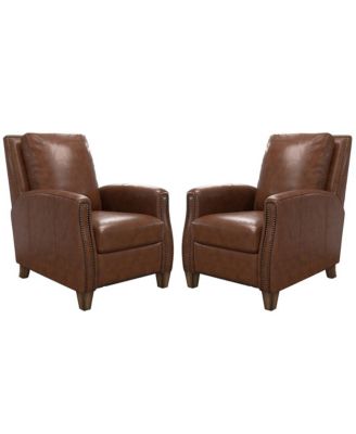 Комплект из 2-х кресел Parker Living с тканевой обивкой, откидывающихся вручную, поворотных, с функцией глайдера, коричневого цвета