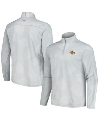 Мужская серая куртка Tommy Bahama из штата Айова Cyclones Delray Frond IslandZone на молнии серого цвета
