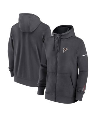 Мужская толстовка Nike Anthracite Atlanta Falcons Prime Time Club с капюшоном на молнии