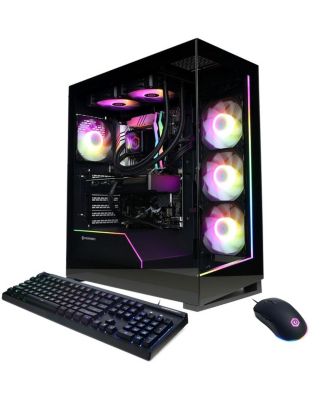 Настольный игровой компьютер CyberPowerPC Gamer Supreme с жидкостным охлаждением, Intel Core Ultra 7 265 КБАЙТ, 3,9 ГГц, 32 ГБ оперативной памяти, 2 ТБ SSD, NVIDIA GeForce RTX 5070 12 ГБ, черный