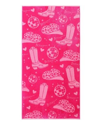 Пляжное полотенце с принтом Betsey Johnson Western Wear, 36 x 72 дюйма
