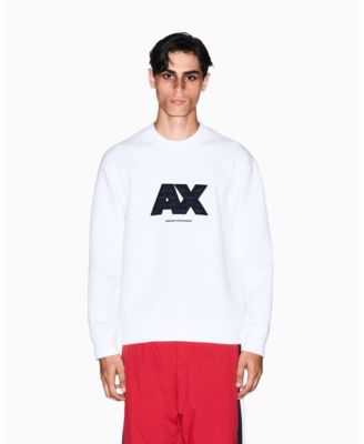 Мужская стеганая толстовка с круглым вырезом и логотипом Armani Exchange A|X