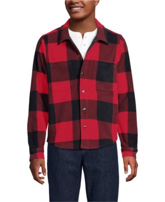 Мужская флисовая куртка-рубашка Lands' End в любую погоду