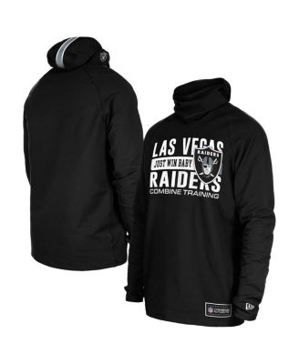 Мужская черная балаклава New Era Las Vegas Raiders, функциональная балаклава для фэндома, шлем в полоску, трехслойная толстовка с капюшоном