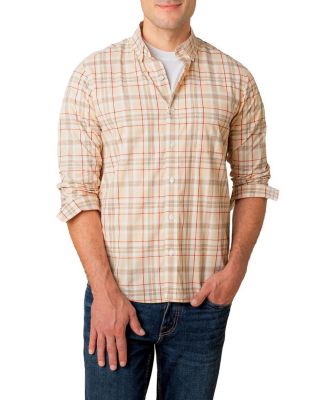 Мужская рубашка Hope & Henry из органического эластичного поплина с длинным рукавом и пуговицами на пуговицах от Hope & Henry