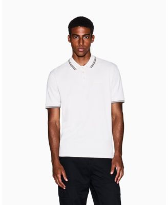 Мужская рубашка поло Cosy Lab с отложным воротником пике A|X от Armani Exchange коричнево-бежевого цвета