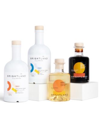 Подарочный набор из эфирного ароматизированного уксуса Brightland и оливкового масла первого отжима, 6 предметов
