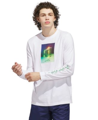 мужская футболка с длинным рукавом adidas в 3 полосы с ярким графическим рисунком